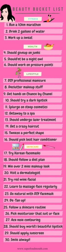 beauty bucket list ideas and tips