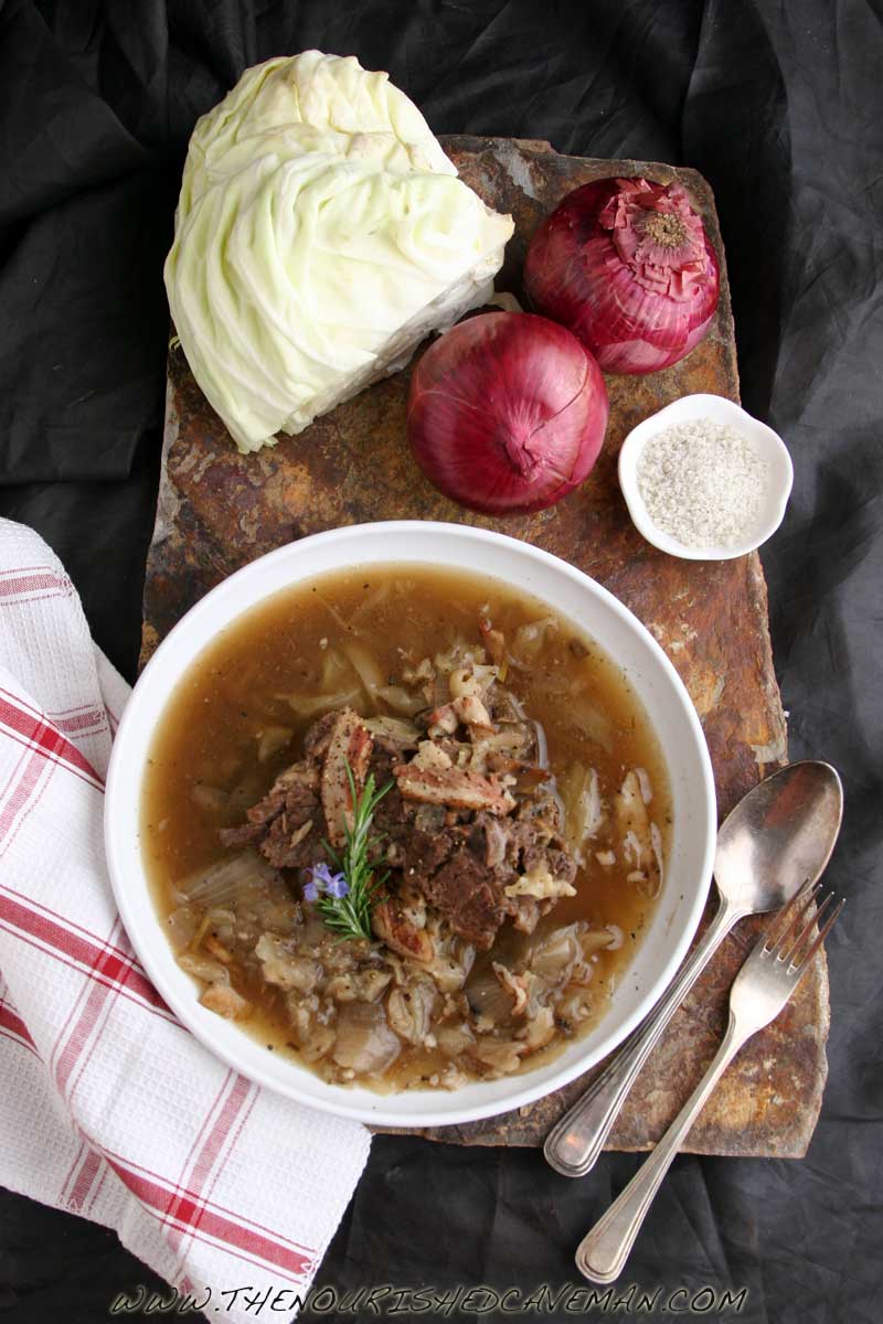 bacon and cabbage chuck roast stew