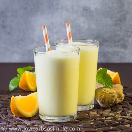 ginger and orange peel lassi