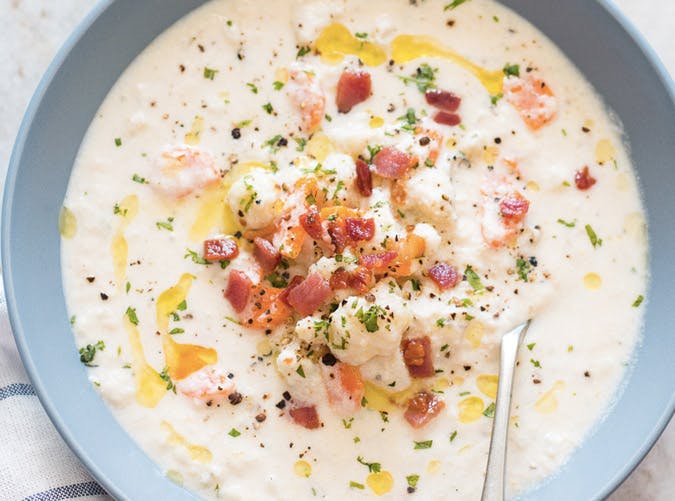 Creamy Cauliflower Chowder Keto soup