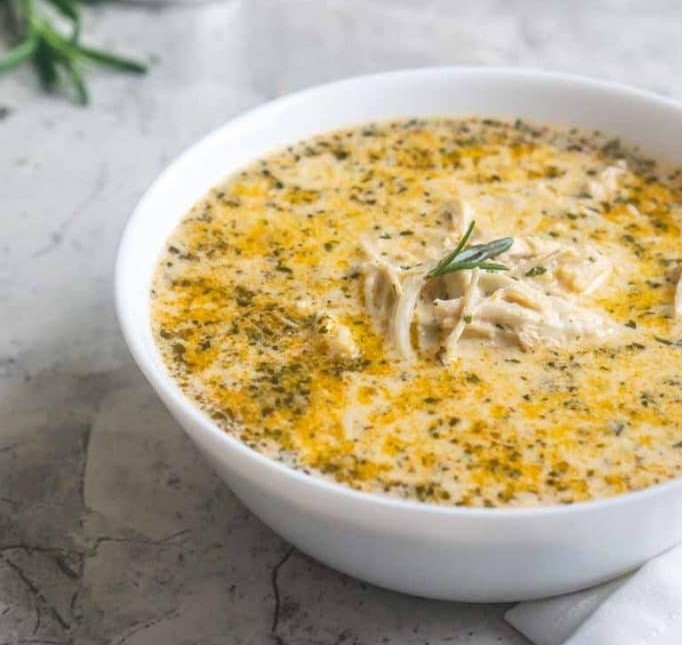 Creamy Garlic Chicken Keto Soup