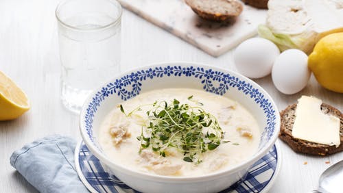 Greek Egg and Lemon Soup with Chicken