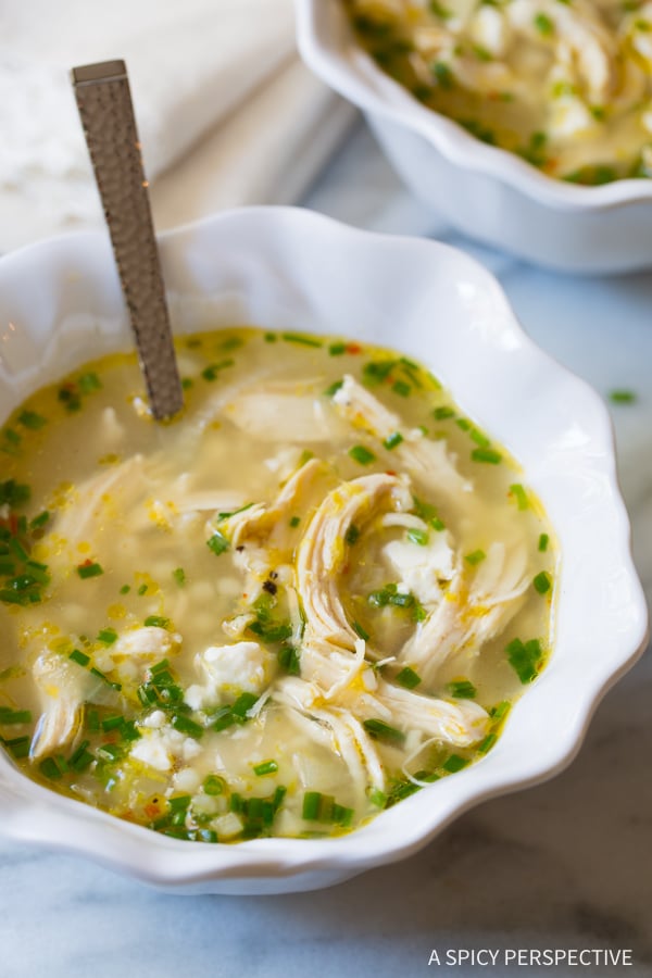 Greek Lemon Chicken Keto Soup