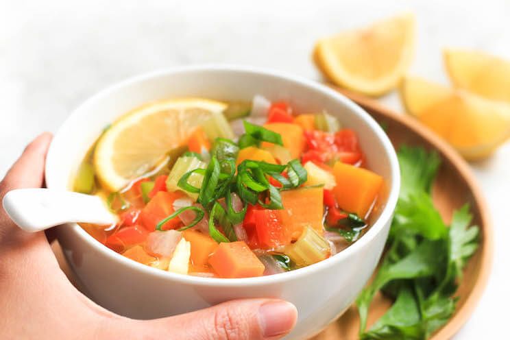Healthy Rainbow Vegetable Keto Soup