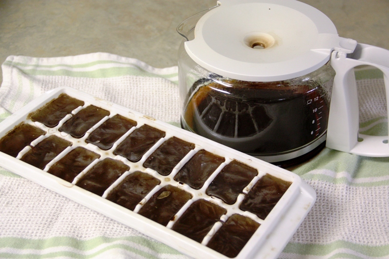 coffee ice cubes face scrub