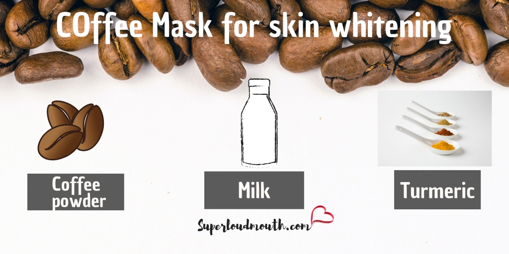coffee face mask for skin whitening