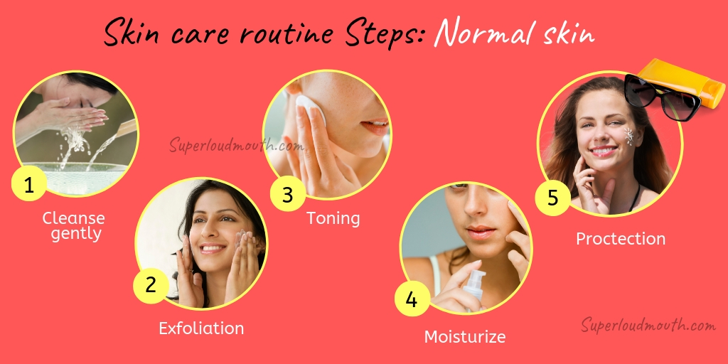 Skin care routine for Normal skin