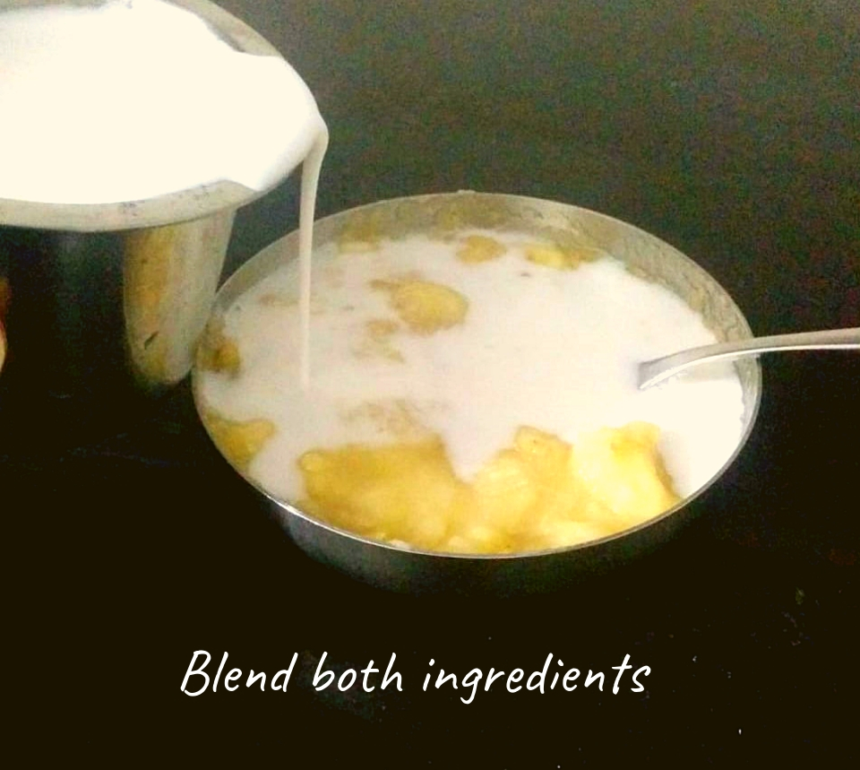 blend the ingredients