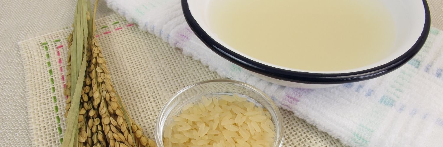 rice water on face for glowing dewy skin