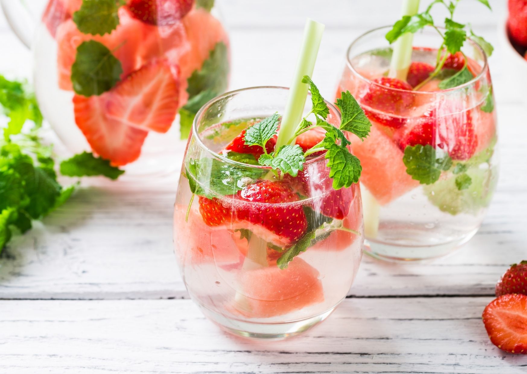 strawberry watermelon detox water