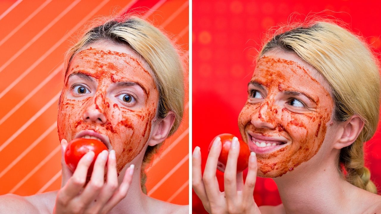 Tomato facial mask