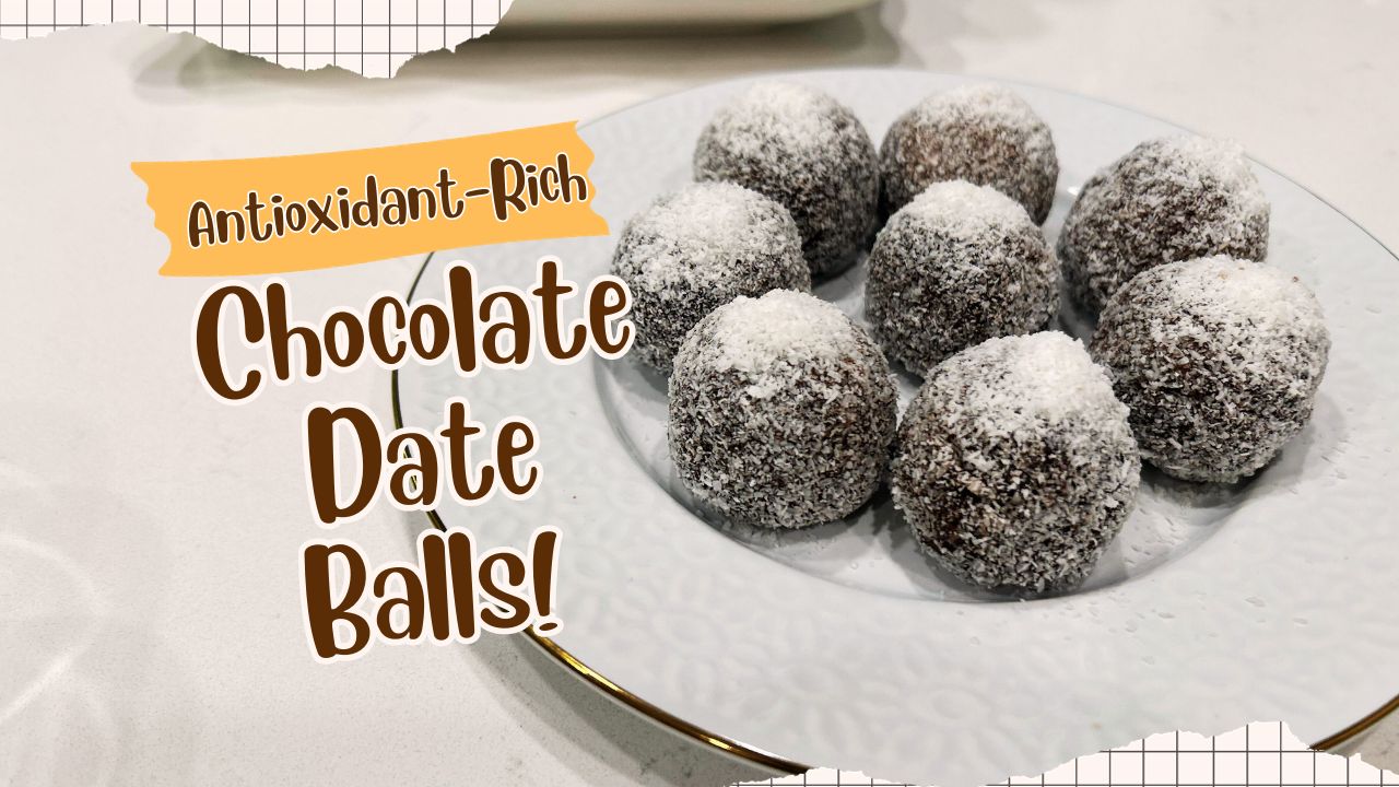 antioxidant rich dates chocolate balls recipe